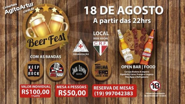 18.08 - Clube Floresta | 1º Beer Fest